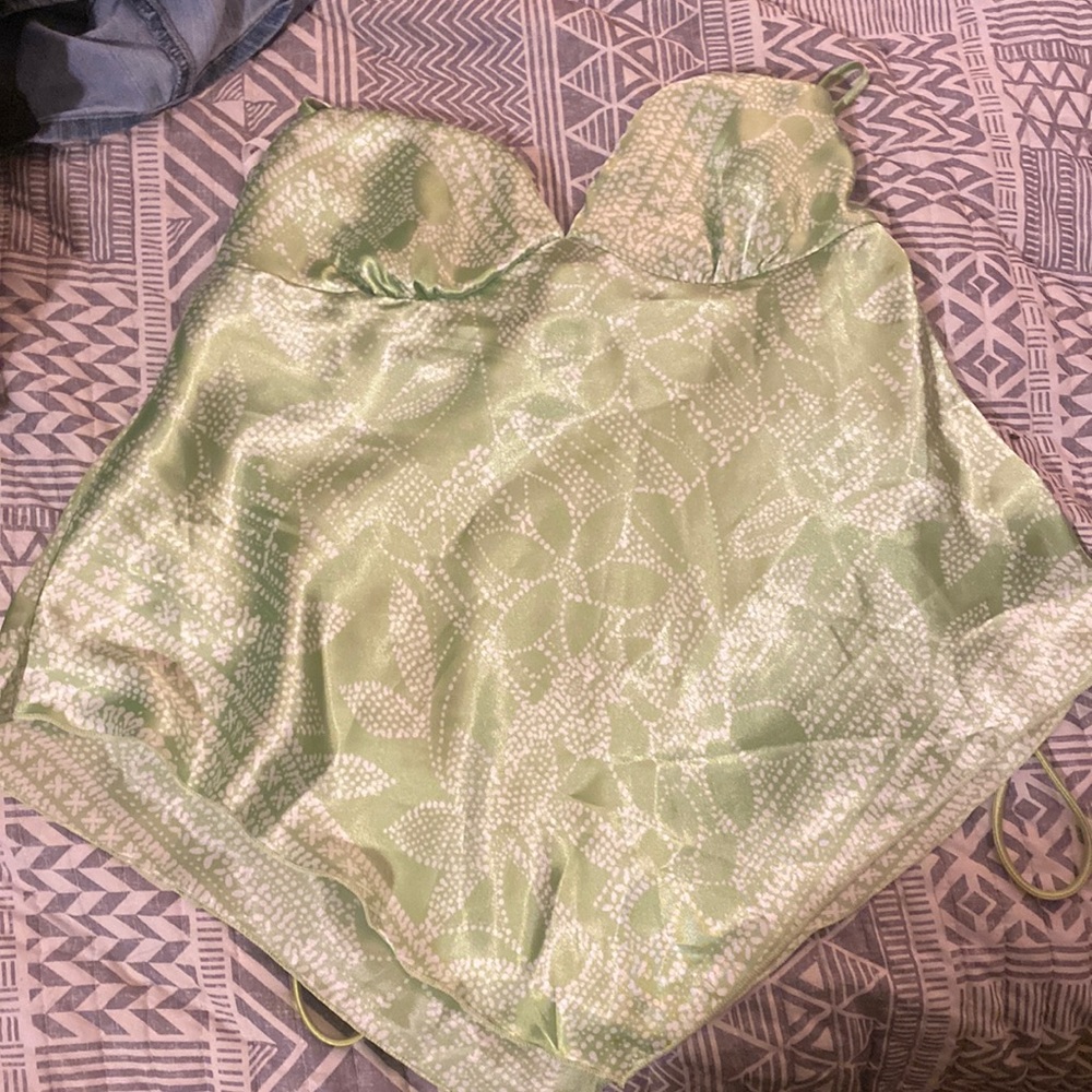 Silky spaghetti strap